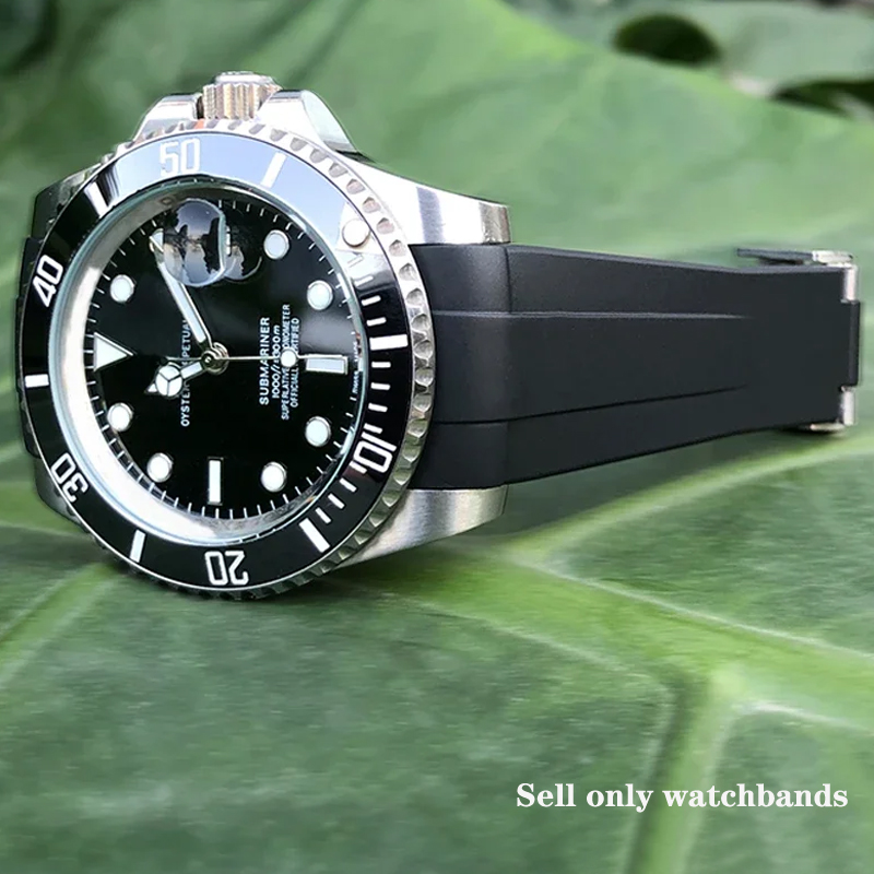 Rolex Watch Submariner - ロレックス用ヨットマスターサブマリーナーデイトジャストプレミアムシリコン時計ストラップ折りたたみクラスプ耐汗軽量アクセサリー20mm 21mm