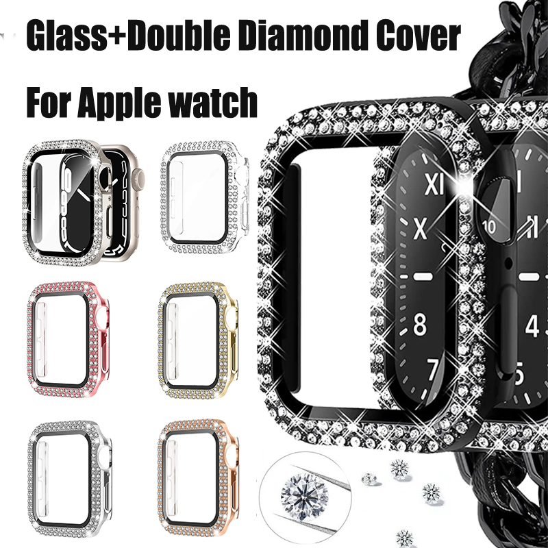 Iwatch Smartwatch Series 7 - ガラス + ダイヤモンドカバー Apple watch ケース