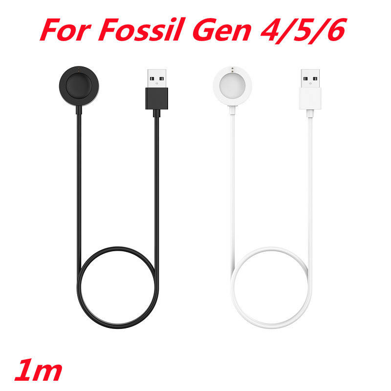 Fossil Watches Smartwatch Gen 5 - スマートウォッチケーブル,1m USB充電ケーブル,4/5/6,45mm,ベビーベッド充電器,急速充電,アクセサリ