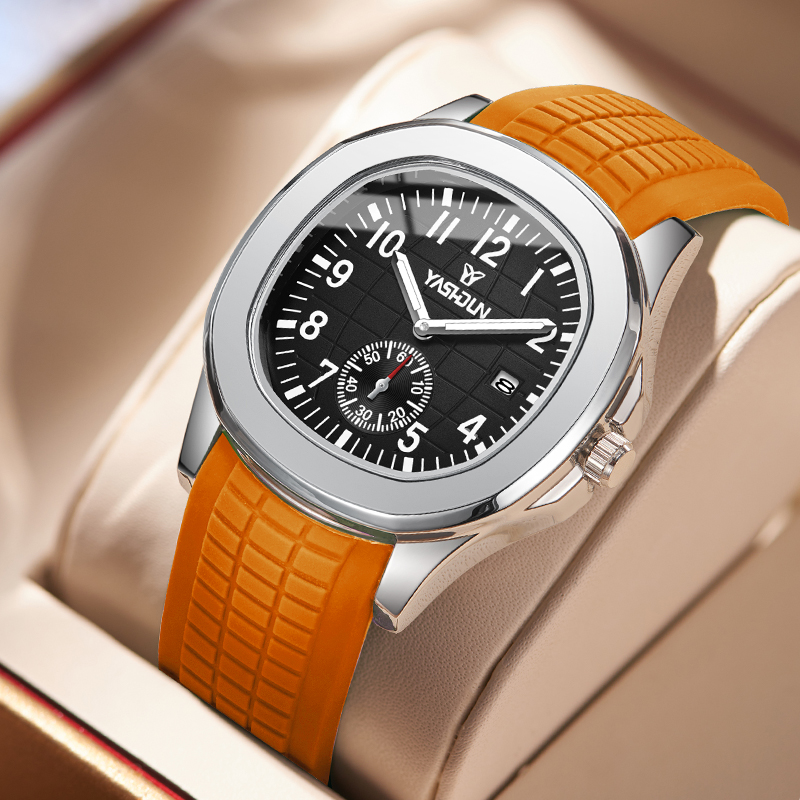 Smartwatch Watches Brands For Men - ブランドスポーツメンズ腕時計ビジネス防水男性時計発光シリコンバンド日付スクエアクォーツ男性腕時計リロイ Hombre
