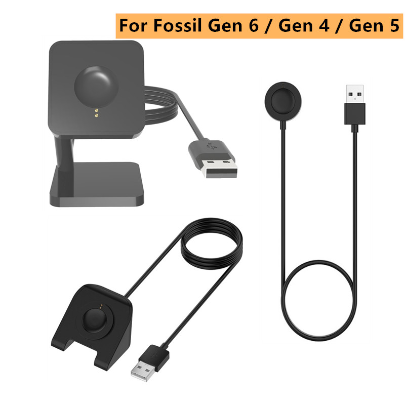 Fossil Watches Smartwatch Gen 5 - 1メートルusb磁気急速充電の充電器ドックのため化石世代6/化石世代4/化石世代5スマート腕時計アクセサリー充電ケーブル