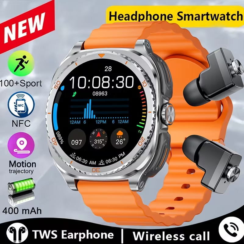 Smartwatch Noise Watches For Women - 2in1 TWSヘッドセット搭載スマートウォッチ 1.53インチ 男女兼用 スポーツフィットネス 心拍数健康ウォッチ