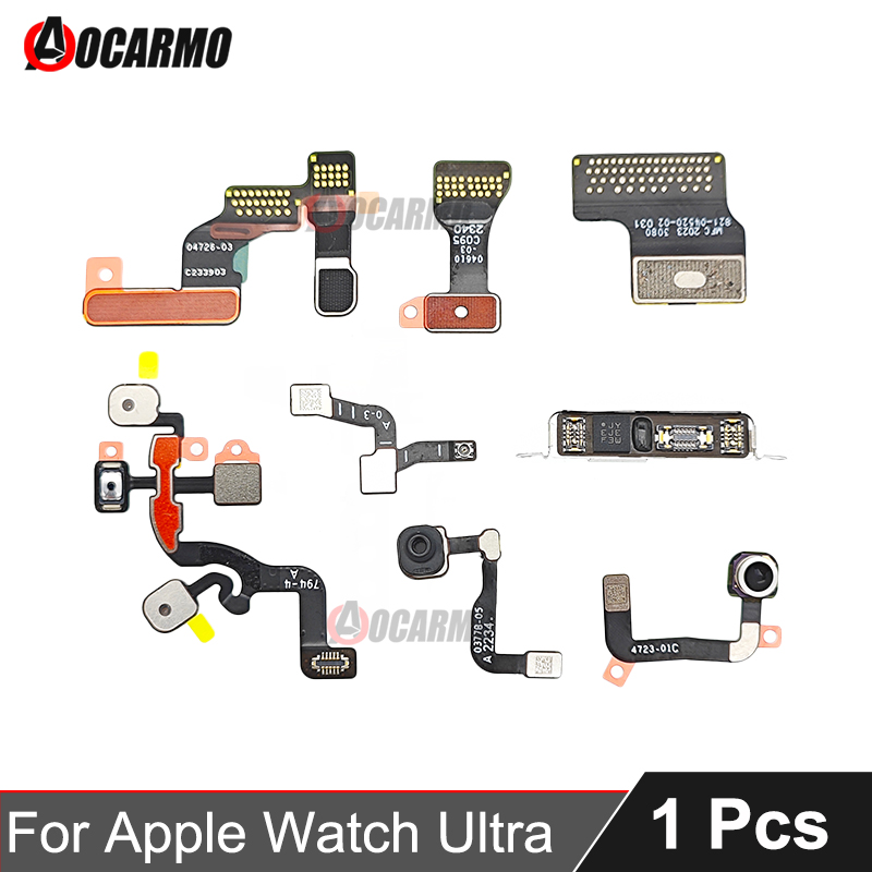 Watch Display Pillow - Aocarmo Apple Watch Ultra 49mm LCD電源マイククラウンBluetooth小型ボードバッテリー接続フレックスケーブル修理部品