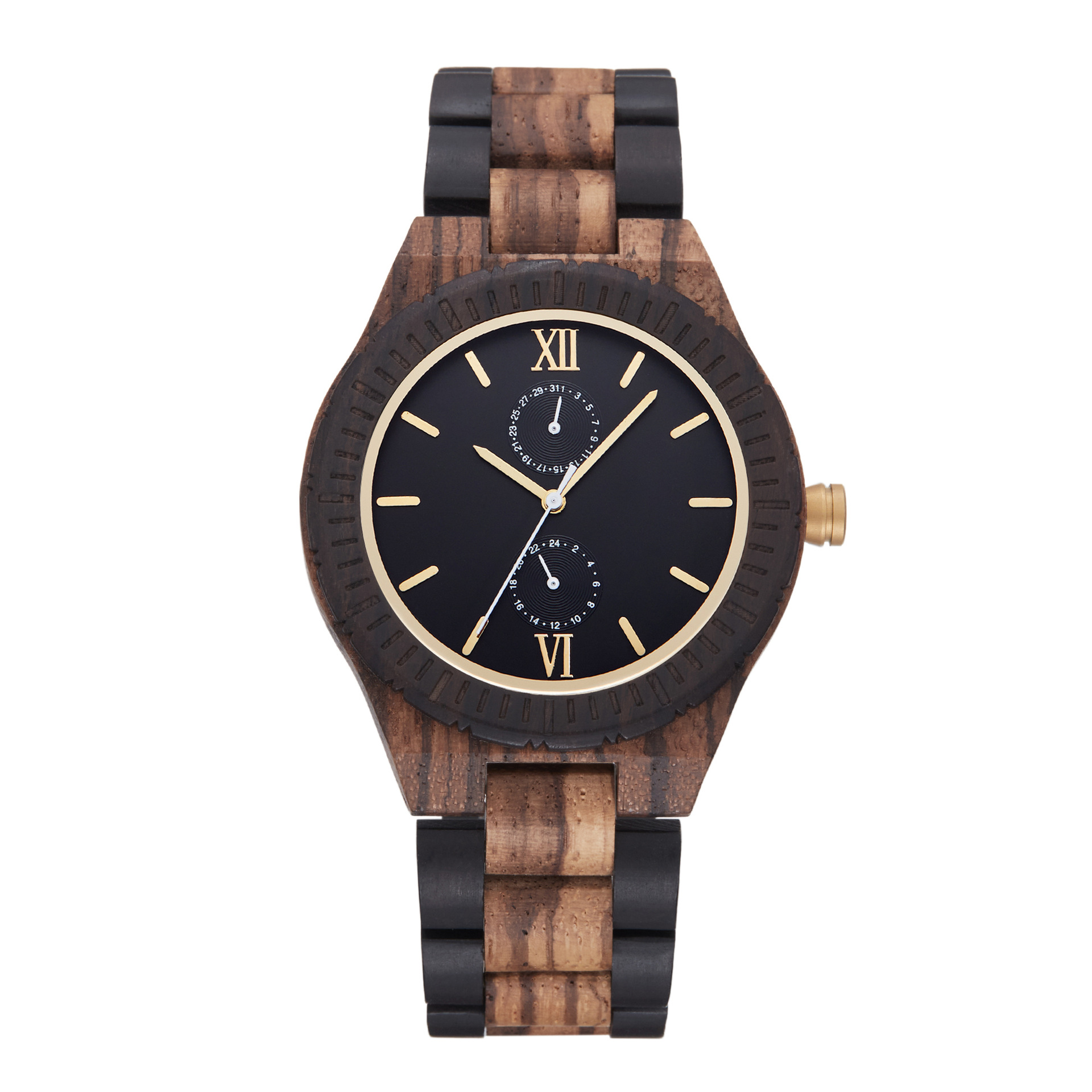 メンズ多機能木製腕時計：輸入クォーツムーブメント搭載のサンダ - Smartwatch Imported Watches For Men のレビューと価格