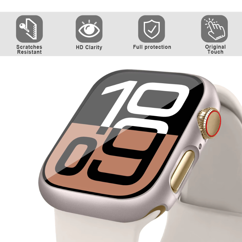 強化ガラス + ケース Apple Watch 44 ミリメ - Iwatch Smartwatch Series 7 のレビューと価格