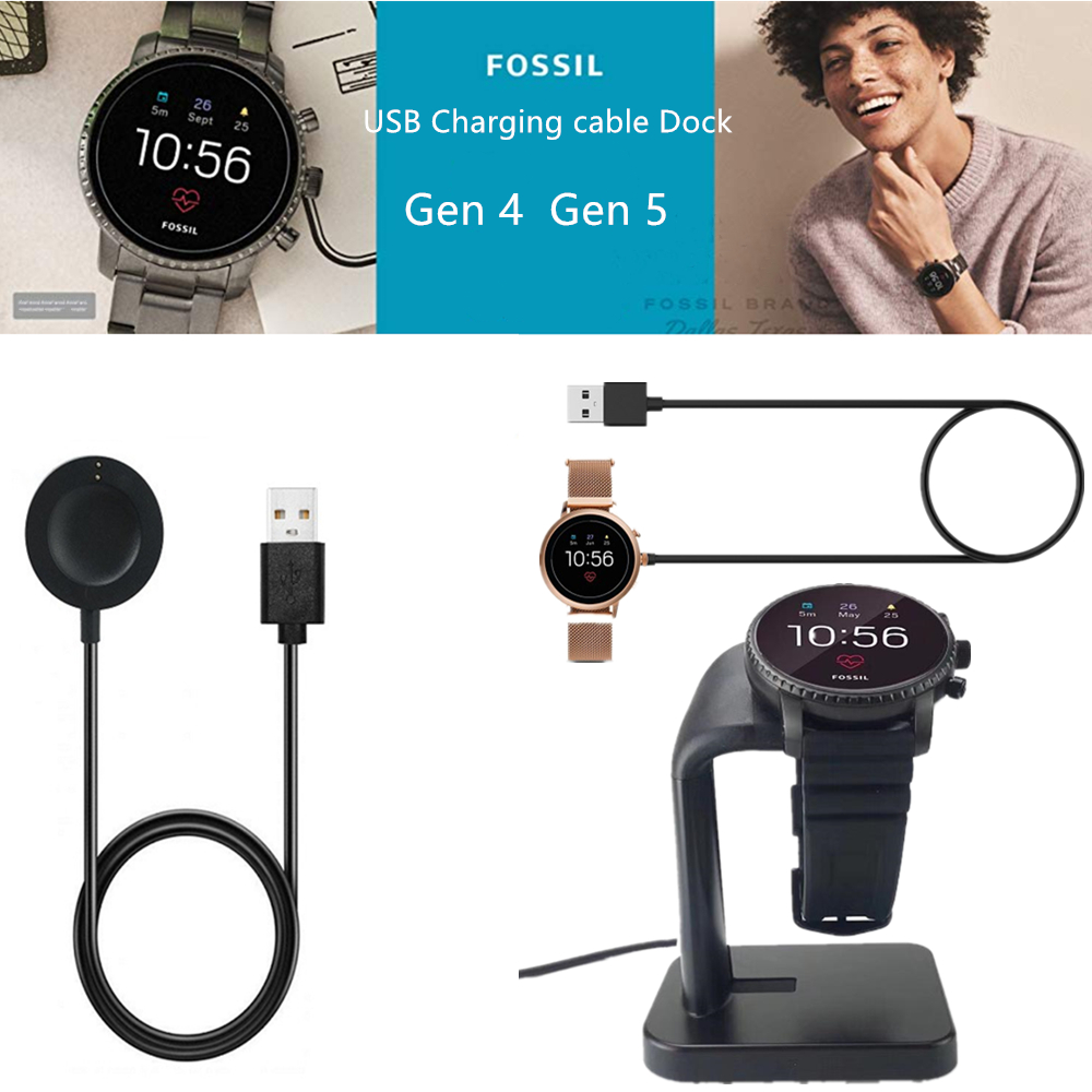 充電器化石世代4 5スマート腕時計充電ケーブルスタンド、em - Fossil Watches Smartwatch Gen 5 のレビューと価格