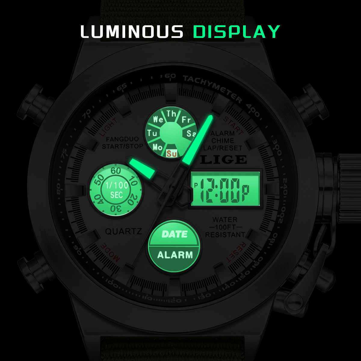 LIGE メンズ ビッグブランド デュアルタイム デザイナー - Smartwatch Watches Brands For Men のレビューと価格