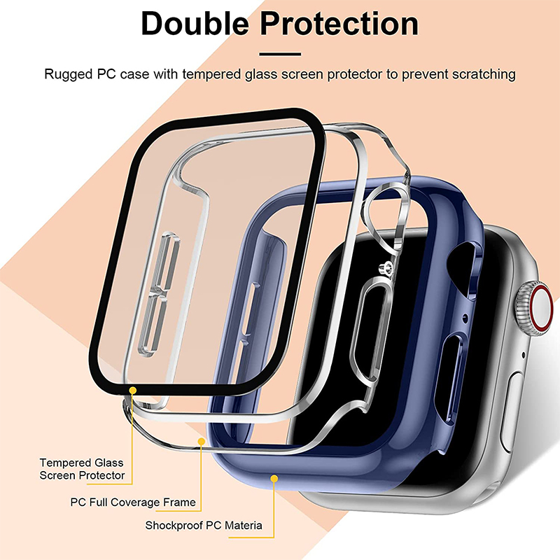強化ガラス + カバー Apple Watch 9 8 41 - Iwatch Smartwatch Series 7 のレビューと価格