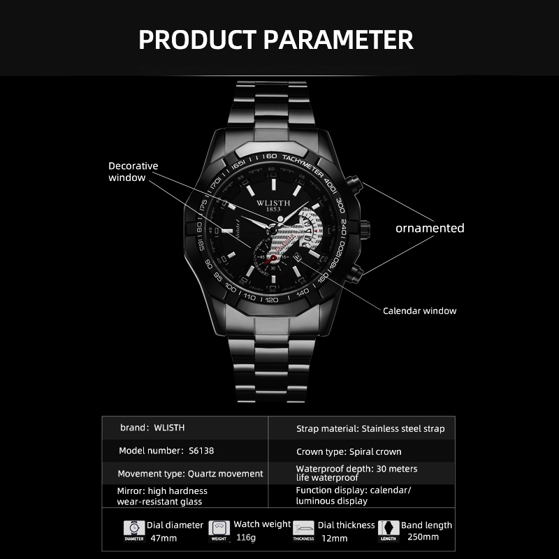 高級ブランドマンウォッチ防水発光日付スポーツマン腕時計ステン - Smartwatch Watches Brands For Men のレビューと価格
