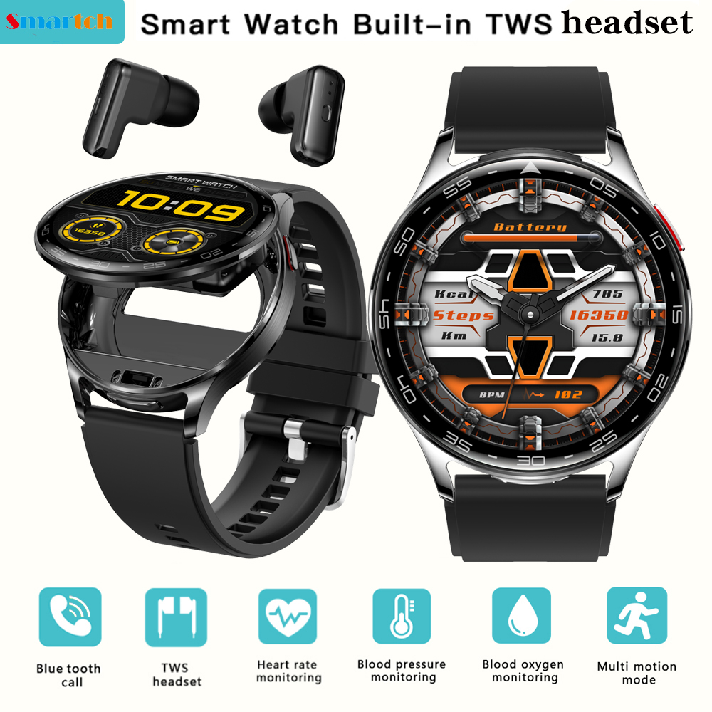 男性と女性のためのtwsスマートヘッドセットウォッチ、スポー - Smartwatch Noise Watches For Women のレビューと価格