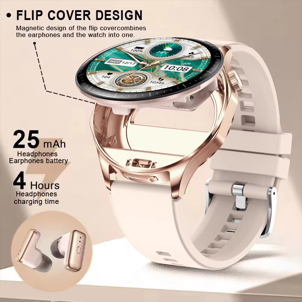 2 in 1 TWSヘッドセット スマートウォッチ 1.43 - Smartwatch Noise Watches For Women のレビューと価格