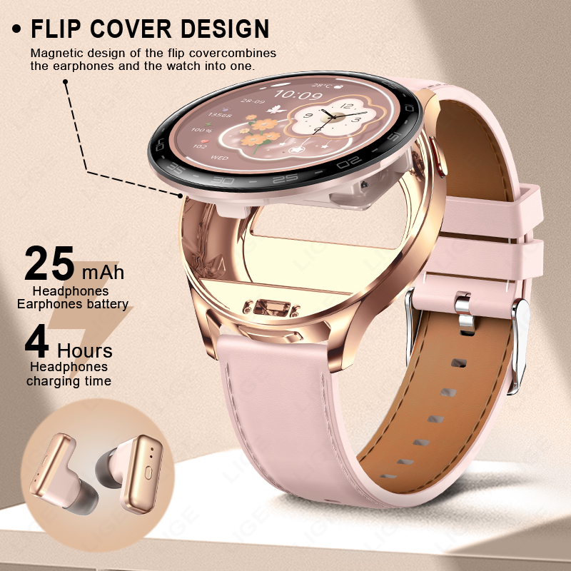2 で 1 TWS ヘッドセットスマートウォッチ女性 1.3 - Smartwatch Noise Watches For Women のレビューと価格