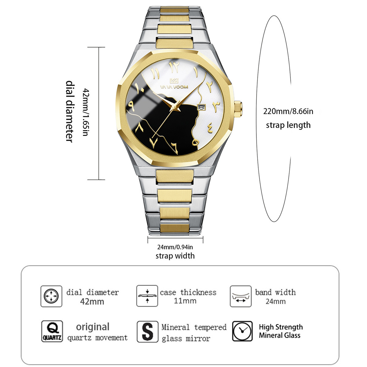 トップブランドメンズ腕時計大理石ダイヤル 42 ミリメートル - Smartwatch Watches Brands For Men のレビューと価格