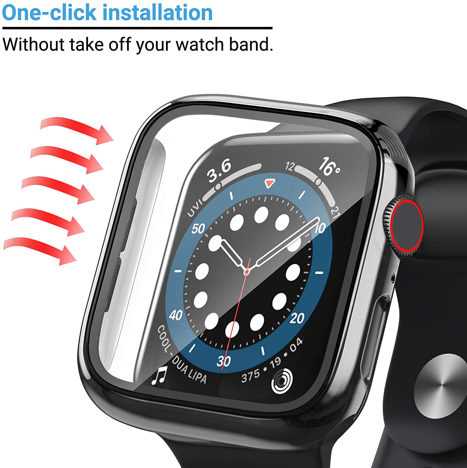 ガラス + カバー Apple Watch ケース 44 ミ - Iwatch Smartwatch Series 7 のレビューと価格
