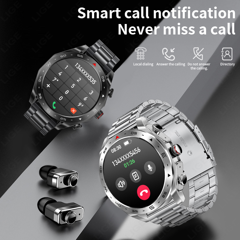 LIGE AMOLED スクリーンスマートウォッチイヤホン付 - Smartwatch Noise Watches For Women のレビューと価格
