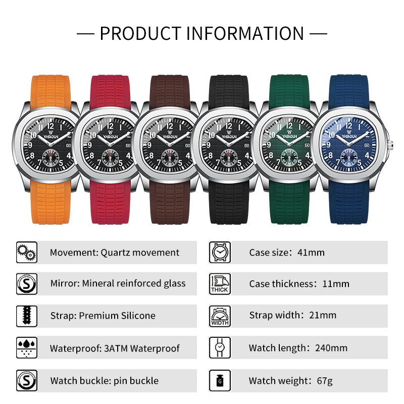 ブランドスポーツメンズ腕時計ビジネス防水男性時計発光シリコン - Smartwatch Watches Brands For Men のレビューと価格