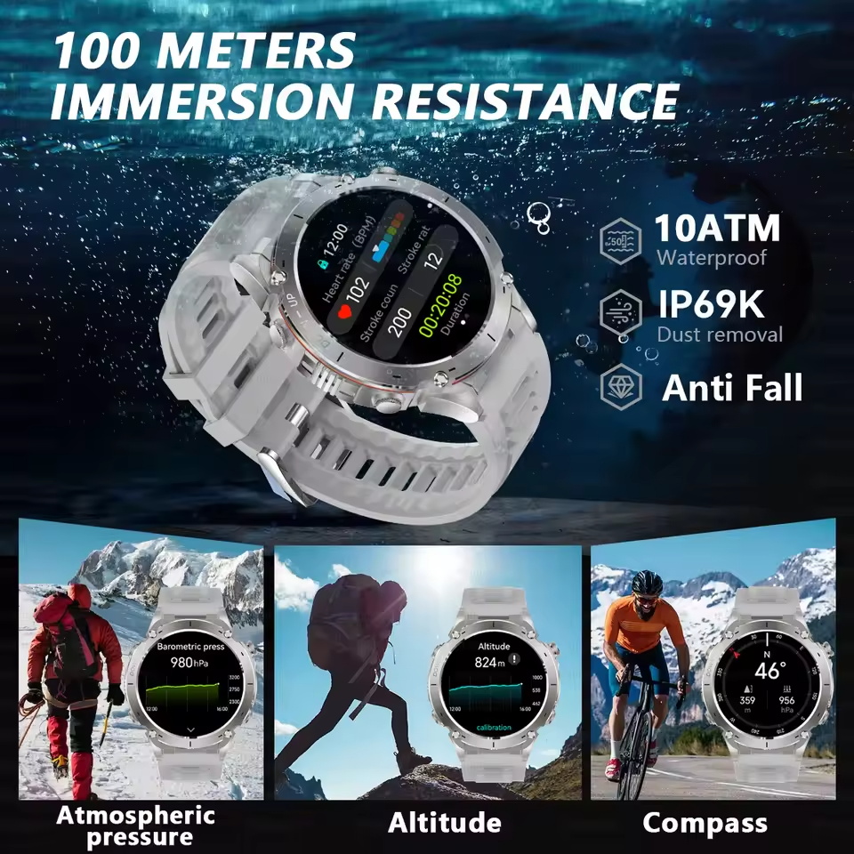 2025年アップグレード版 新型アウトドアスポーツミリタリー - Smartwatch Watches Brands For Men のレビューと価格