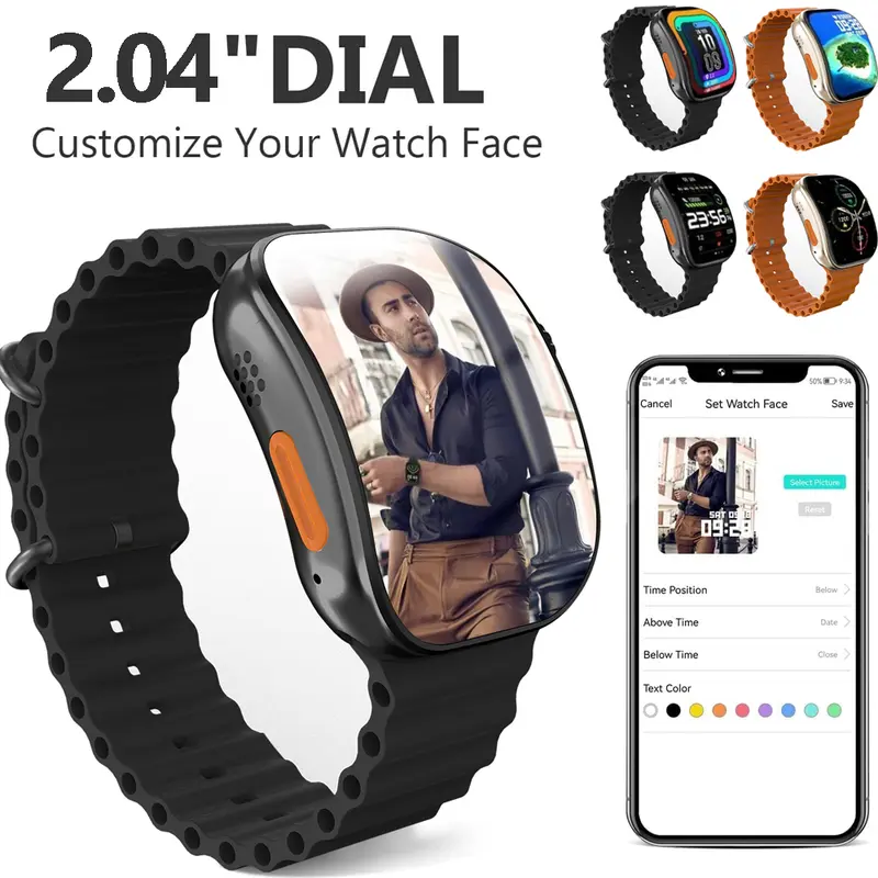 女性男性向けスマートウォッチ、1.83インチHDフルタッチス - Smartwatch Watches Birthday Gift For Men のレビューと価格