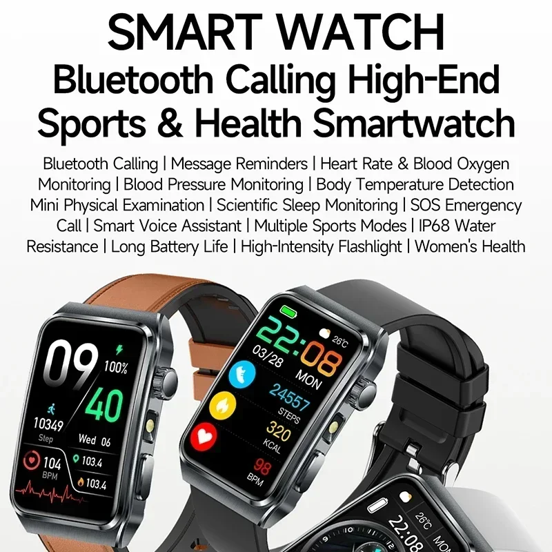 2026年新型ECG+PPG健康分析スマートウォッチ 体脂肪 - Watch Display Pillow のレビューと価格
