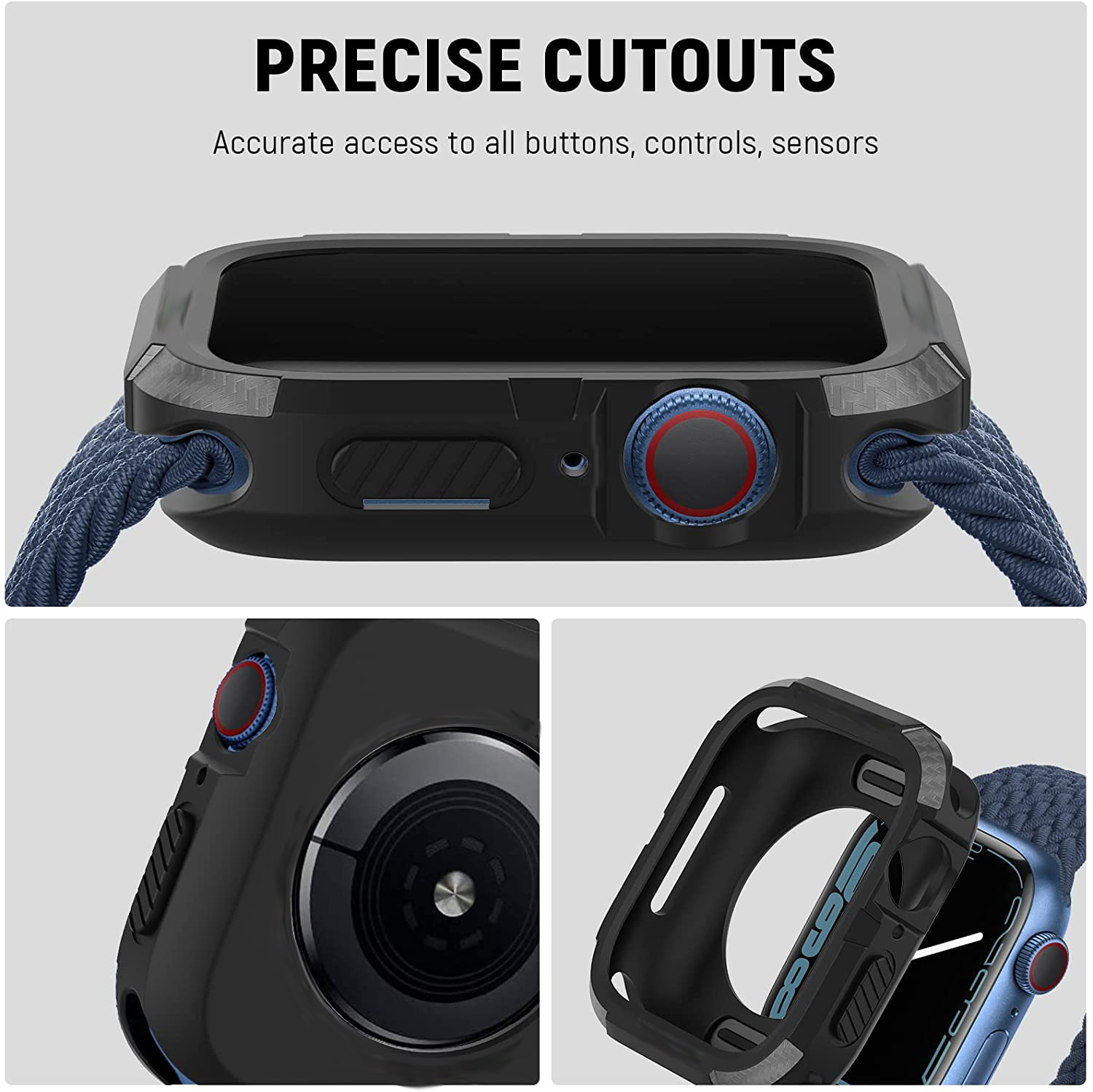 頑丈なカバー Apple Watch ケース 44 ミリメー - Iwatch Smartwatch Series 7 のレビューと価格